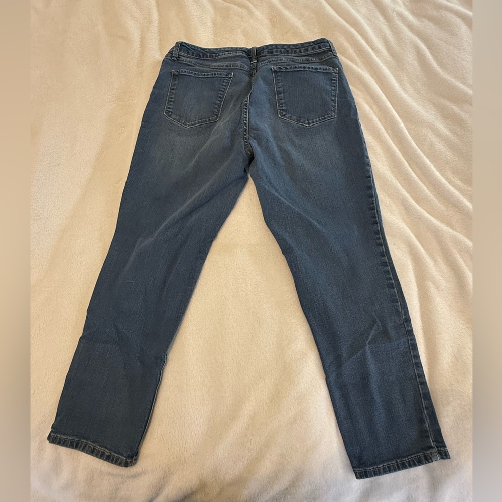 Nine West Grammercy Dark Blue Skinny Ankle Jeans - Picture 2 of 6